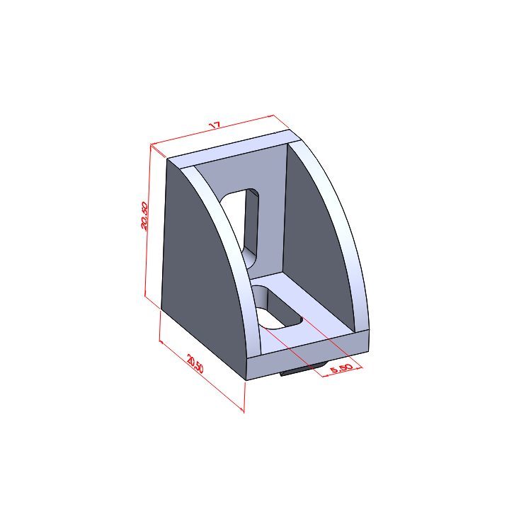 20x25 Breite Eckverbindung