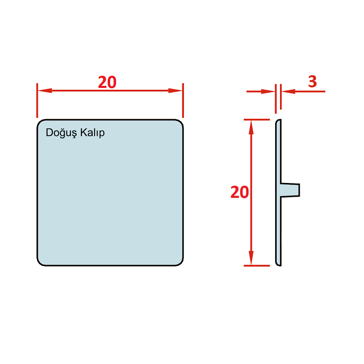 20x20 Profilabdeckung
