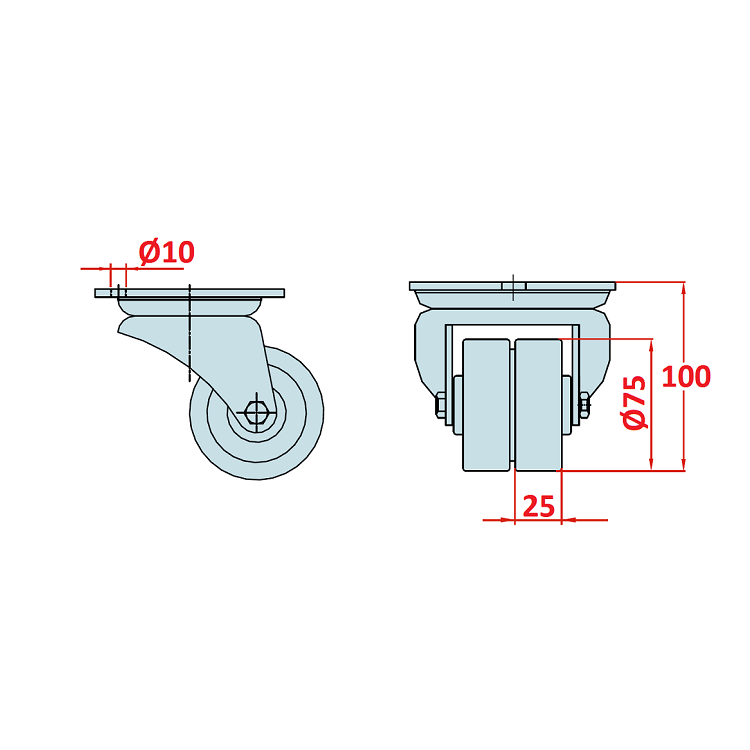 Ø 75 Doppelrad