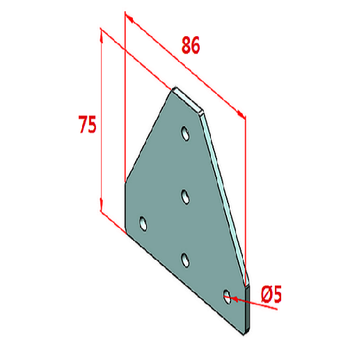 20x25 Dreifach-Verbindungsplatte