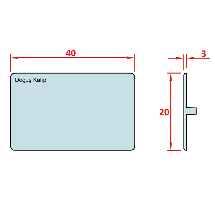 20x40 Profilabdeckung