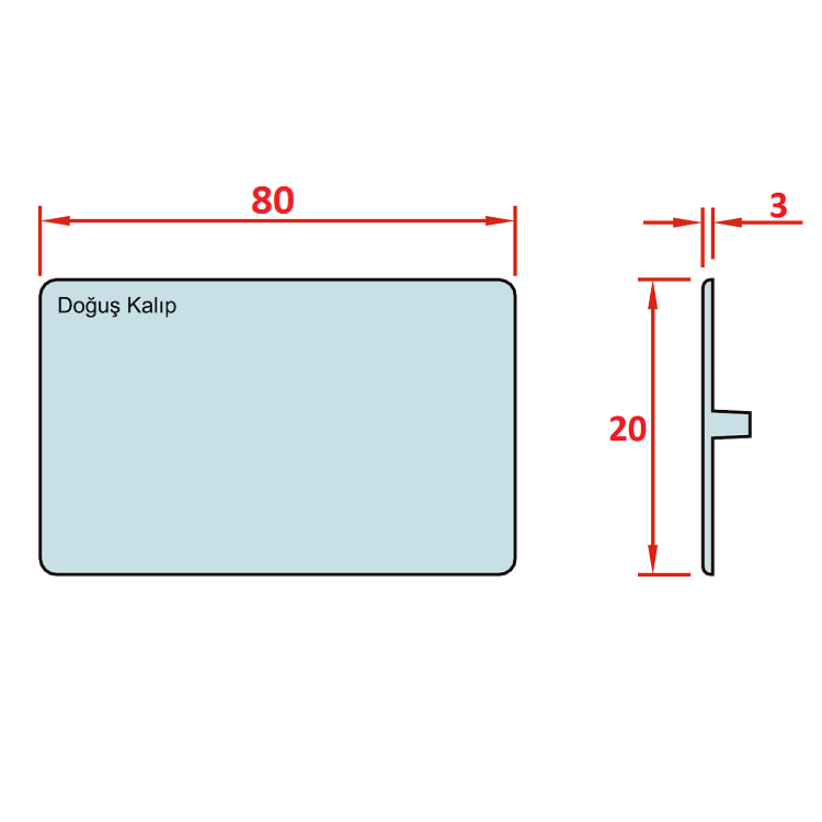 20x80 Profilabdeckung
