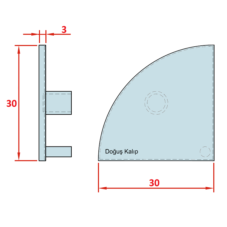 30x30 Radius Profilabdeckung