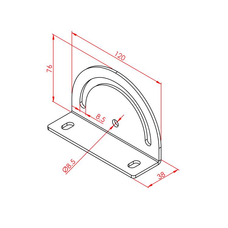Regaleinstellplatte 10 – Technische Zeichnung