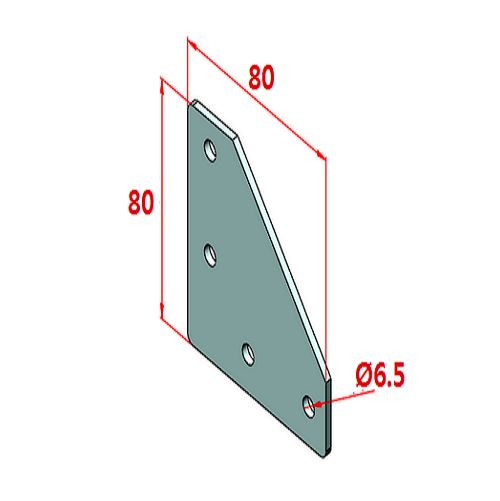 30x30 Zweiwege-Verbindungsplatte