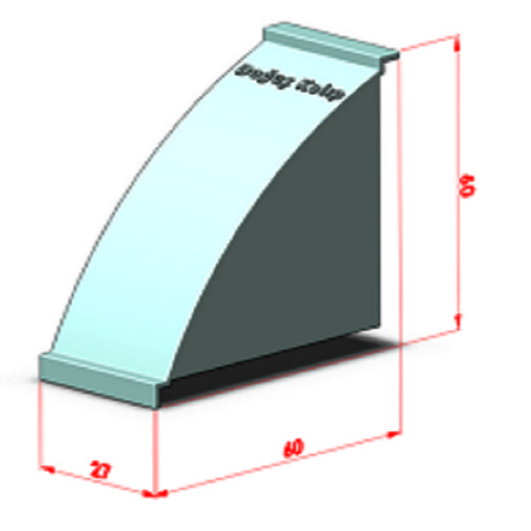 30x60 Eckverbindung Abdeckung Lang