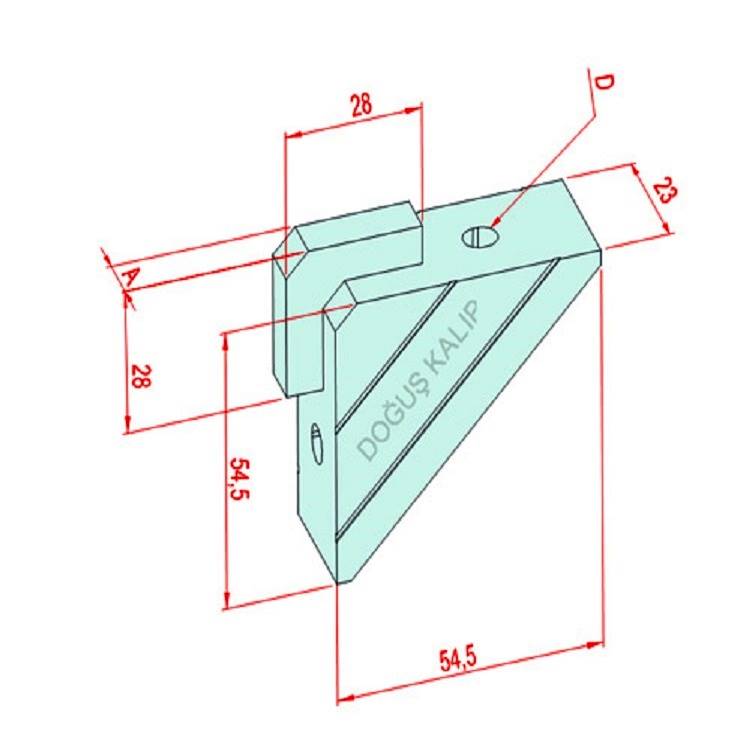 45x45 Schmale Steck-Eckverbindung