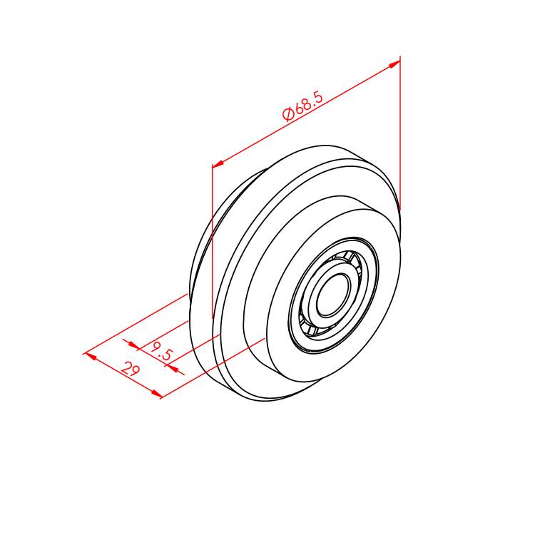 Schieberad 10 – Technische Zeichnung