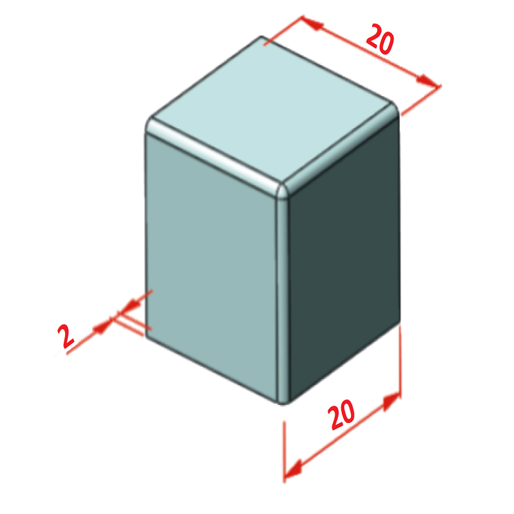 20X20 Quadratische Abdeckung