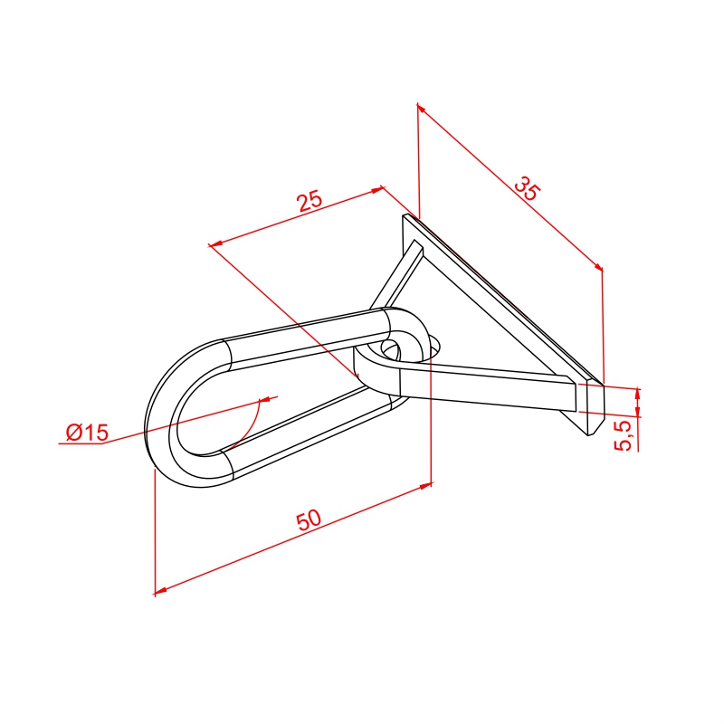 20x25 Hängebügel – Technische Zeichnung
