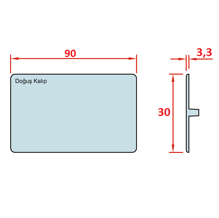 30x90 Profilabdeckung