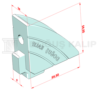 30x30 Schmale Steck-Eckverbindung