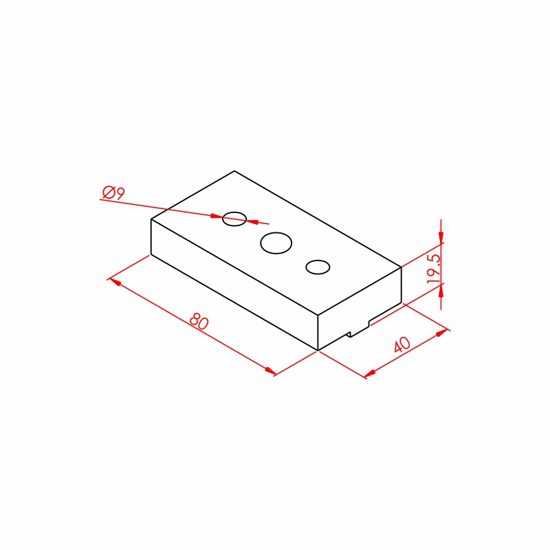 40x40 Lochbohrgerät 10 – Technische Zeichnung
