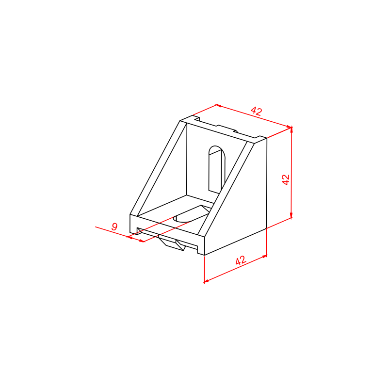 45x45 Breite Eckverbindung