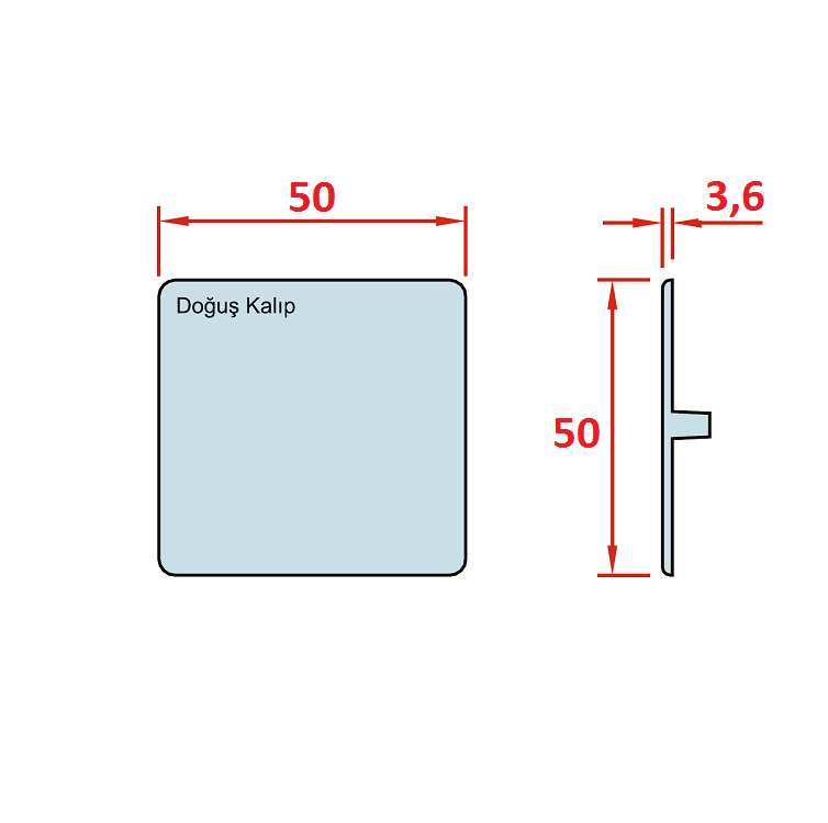 50x50 Profilabdeckung