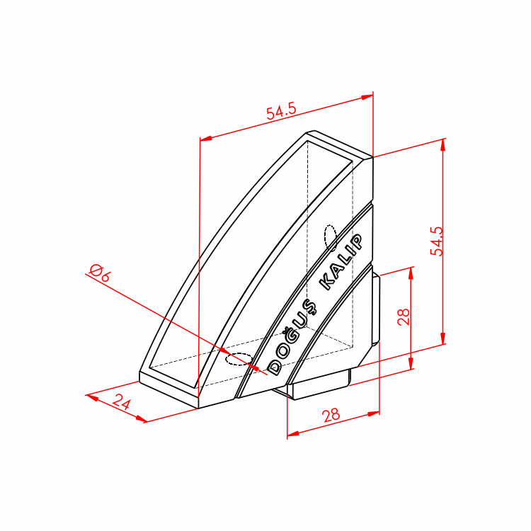 30x30 Schmale Steck-Eckverbindung