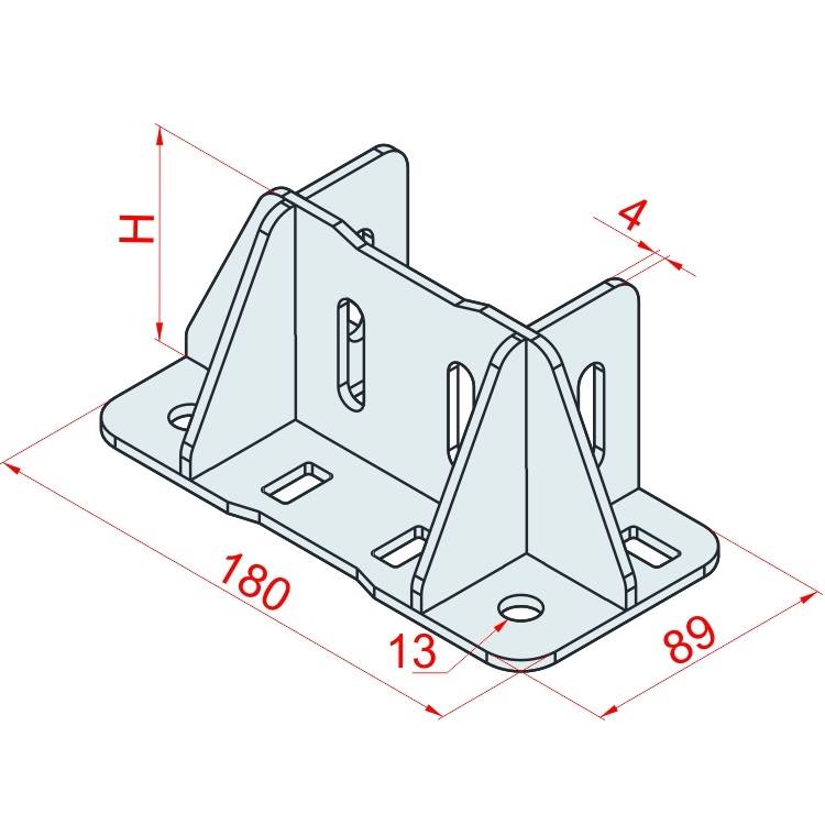 45x90 Fuß Bodenverbinder