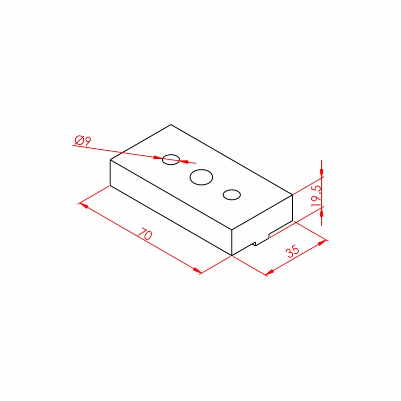 35x35 Lochbohrgerät schwer – Technische Zeichnung