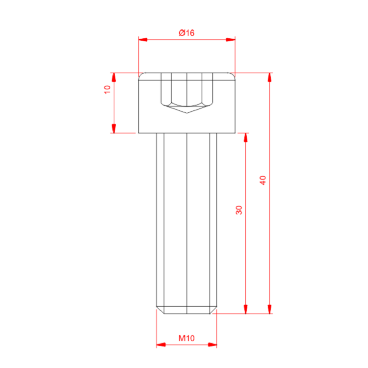 Imbus-Schraube M10x30