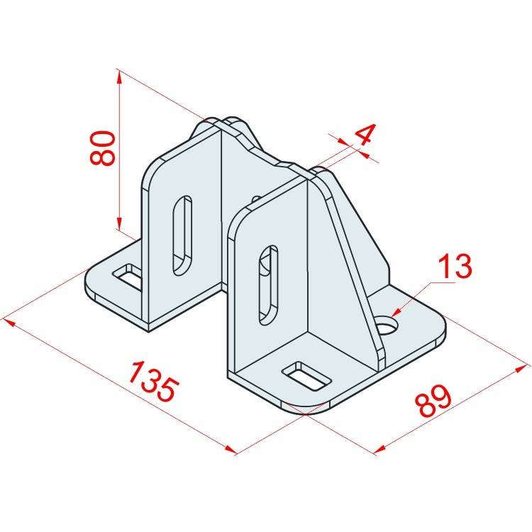 45x45 Fuß Bodenverbinder