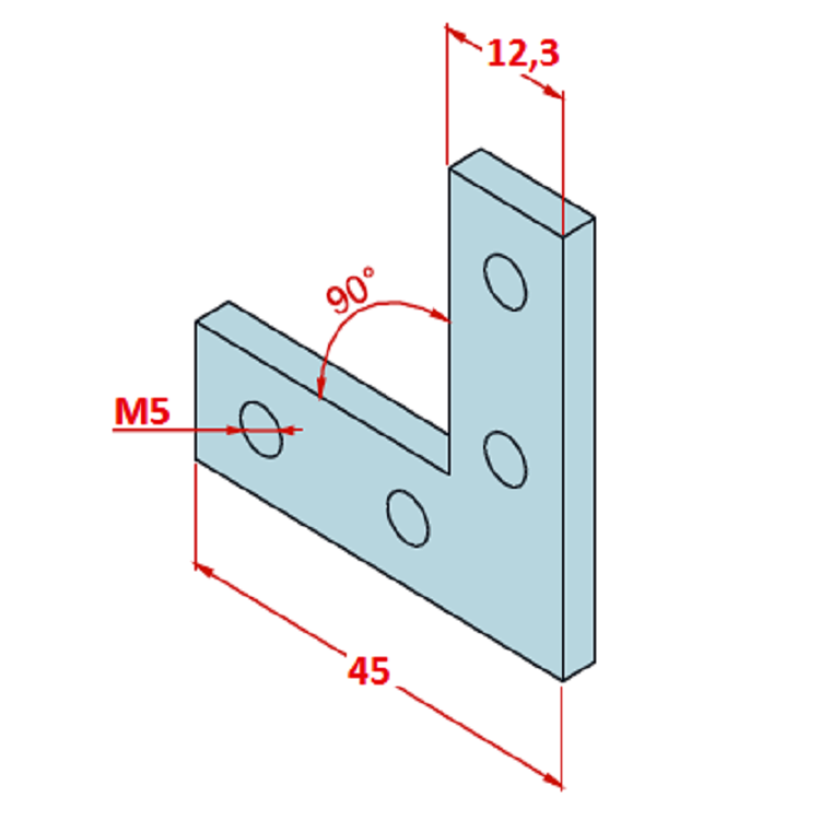 25x25 90° Verbindungsstück