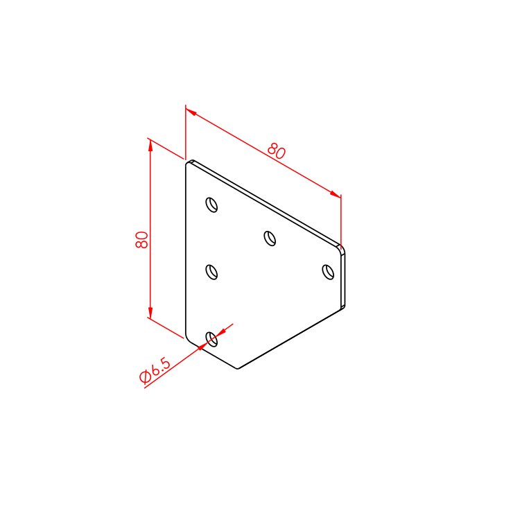 30x30 Zweiwege-Verbindungsplatte