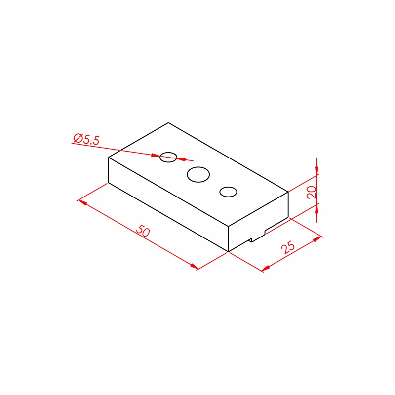 25x25 Lochbohrgerät – Technische Zeichnung