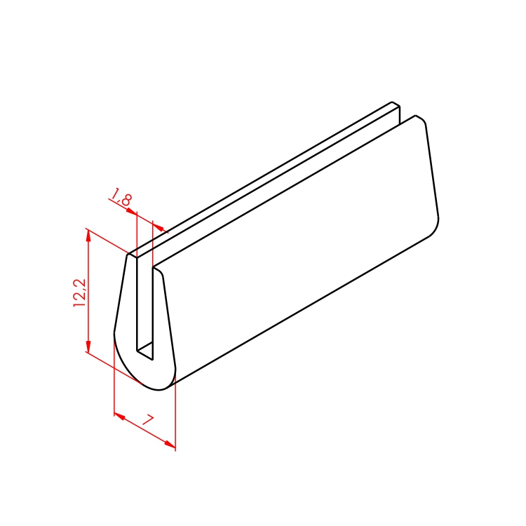 Blech Leiste 2-2,5 mm – Technische Zeichnung