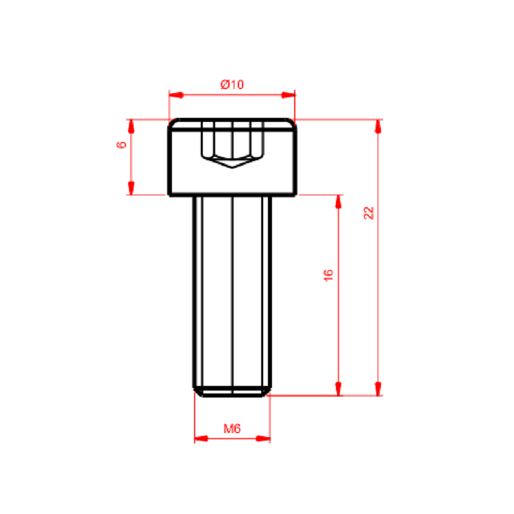 Imbus-Schraube M6x16