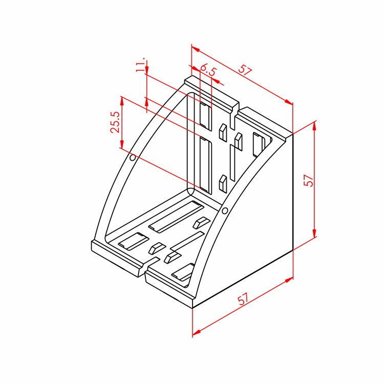 60x60 Breite Eckverbindung
