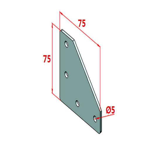 20x25 Zweiwege-Verbindungsplatte