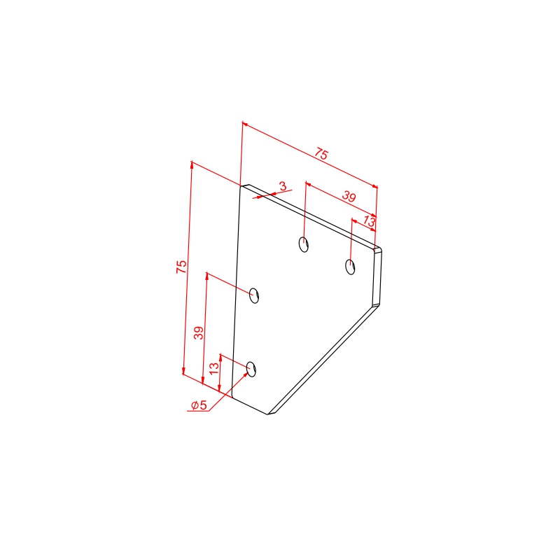 20x25 Zweiwege-Verbindungsplatte