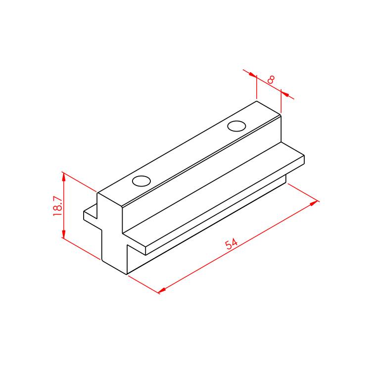 Gleitschiene 8 – Technische Zeichnung